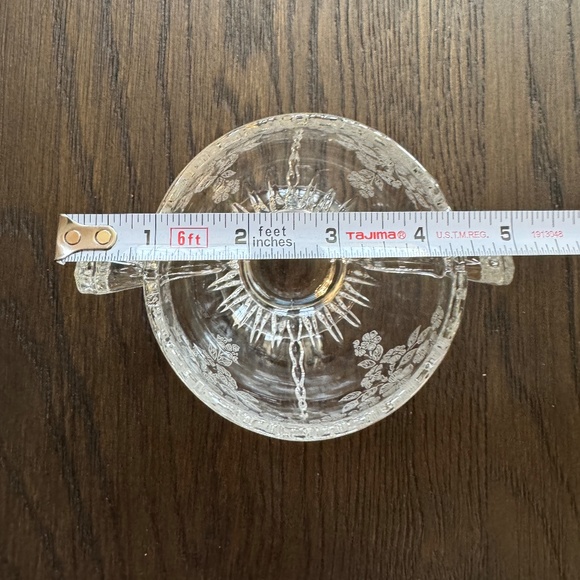 Vtg New Martinsville Depression Glass Sugar & Creamer Radiance Flower Basket Des - Picture 13 of 16